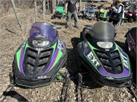 Pair of 1996 EXT 580 EFI sleds last running 4