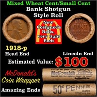 Lincoln Wheat Cent 1c Mixed Roll Orig Brandt McDon