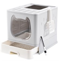 Pawsayes Covered Cat Litter Box with Lid for Smal