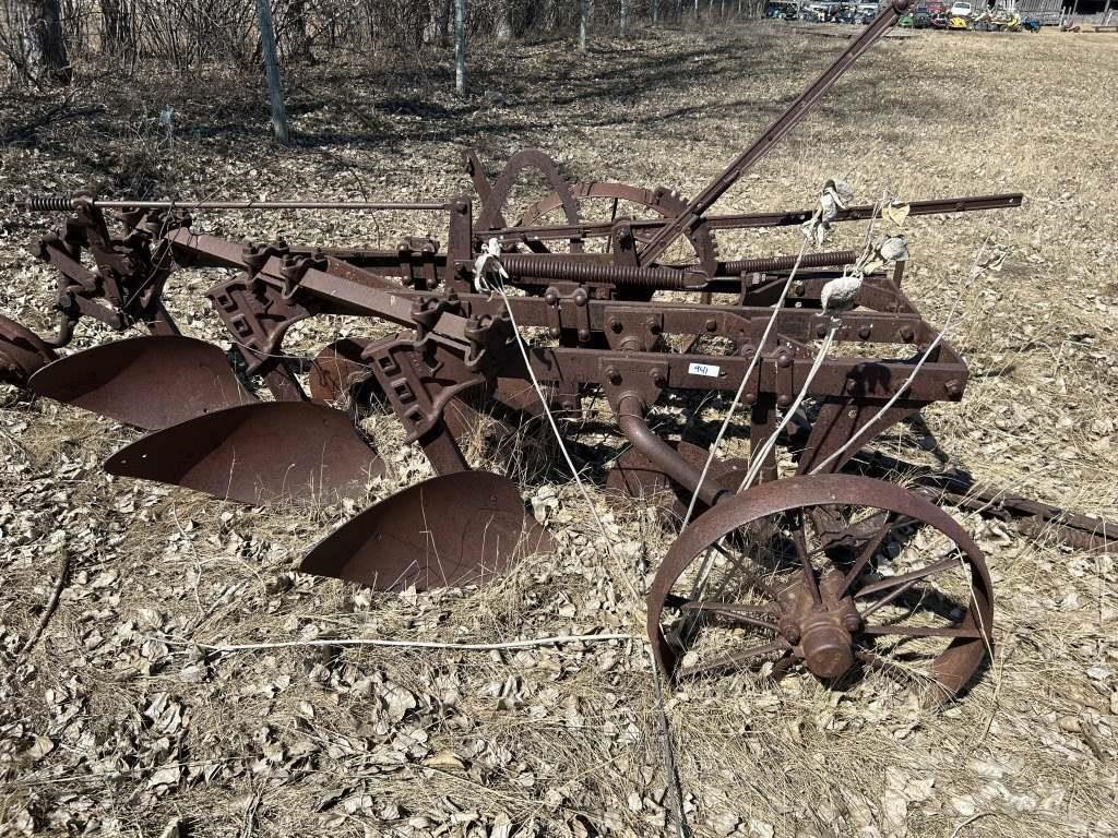Vintage farm machinery put in service or use for