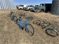 Group of vintage bicycles