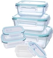 Glass Food Storage Containers with Locking Lids -