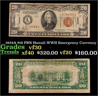 1934A $10 FRN Hawaii WWII Emergency Currency Grade