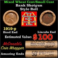 Lincoln Wheat Cent 1c Mixed Roll Orig Brandt McDon