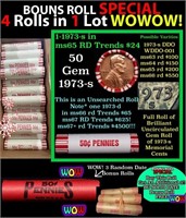 THIS AUCTION ONLY! BU Shotgun Lincoln 1c roll, 197