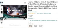 OF9006 Hisense 32-Inch Class HD Smart Android TV