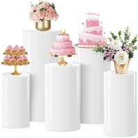 Ambitelligence Plinth Stands for Party, 5PCS Whit