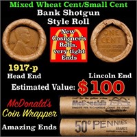 Lincoln Wheat Cent 1c Mixed Roll Orig Brandt McDon