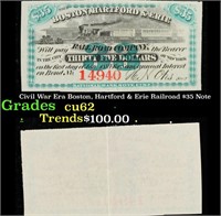 Civil War Era Boston, Hartford & Erie Railroad $35