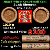 Lincoln Wheat Cent 1c Mixed Roll Orig Brandt McDon