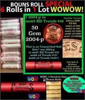 THIS AUCTION ONLY! BU Shotgun Lincoln 1c roll, 200