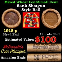 Lincoln Wheat Cent 1c Mixed Roll Orig Brandt McDon