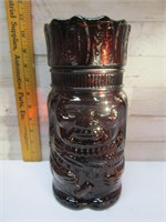 AMBER CIGAR INDIAN GLASS JAR