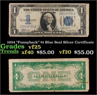 1934 "Funnyback" $1 Blue Seal Silver Certificate G