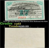 Civil War Era Boston, Hartford & Erie Railroad $35