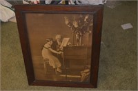 Student & Piano Teacher Framed Print