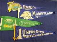 4 MCM Full Size Travel Pennants incl Empire State