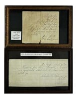 HAND WRITTEN CIVIL WAR PASS & RECEIPT, 1864
