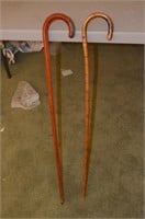 Lot of 2 Early Wood Canes