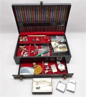 Jewelry Box with Miscellaneous Contents