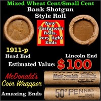 Lincoln Wheat Cent 1c Mixed Roll Orig Brandt McDon