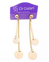 DG Brazil 18kt Gold Overlay Drop Earrings