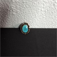 LARGE STERLING TURQUOISE RING