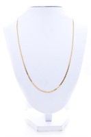 Brazil -18kt Gold Overlay Flat L Link 22" Necklac