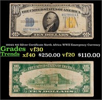 1934A $10 Silver Certificate North Africa WWII Eme