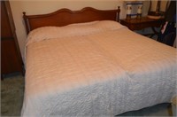 King Size Headboard with 2 Twin Beds
