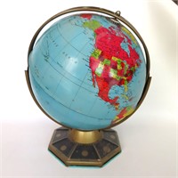 Vintage J. Chen 9" Metal Globe (with dent)