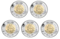 HMS Shannon (2012) 5 Toonie Collection UNC