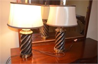 Pair of Pottery Lamps  25"