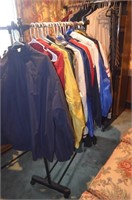 Metal Clothes Rack & Contents Most Large Jackets