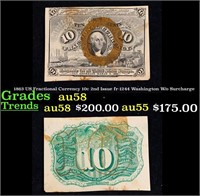 US Fractional Currency 10c 2nd Issue fr-1244 Washi