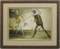 GIRAFFES & BURNING TELEPHONES GICLEE BY DALI