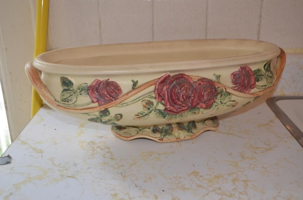 Large Hand Painted Pottery Planter