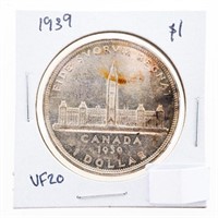 Canada 1939 Silver Dollar VF20