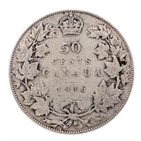 Canada 1916 Silver 50 cents