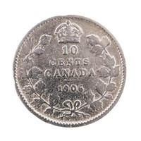 Canada 1906 Sterling Silver Ten Cents