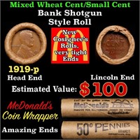 Lincoln Wheat Cent 1c Mixed Roll Orig Brandt McDon