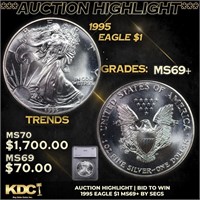 ***Auction Highlight*** 1995 Silver Eagle Dollar 1