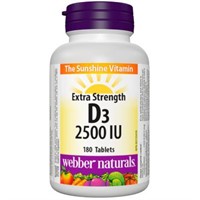 Webber Naturals Vitamin D3 2,500 IU Extra Strength
