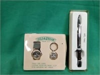 Field and stream money clip watch, and fob. With