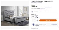 CM5103   Elegant Kate Grey King Bed