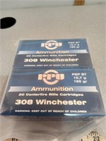 X4 PPU 308 Winchester ammo, 20 rds/box, 80 total