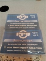 X4 PPU 7mm Remington magnum ammo, 20rds/box, 80