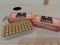 X2 Fiocchi 9 x 21imi ammo, 50rds/box, 100 total