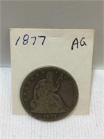 US 1877 Seeded Half Dollar