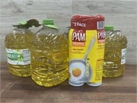 4 canola oil & 2 pack pam